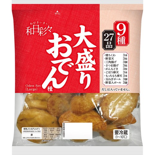 わびさいさい 大盛おでん種 9種27品 426g Green Beans | グリーン