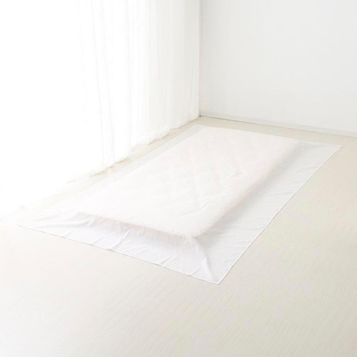 綿混白フラットシーツ シングル ホワイト ホームコーディ Green Beans