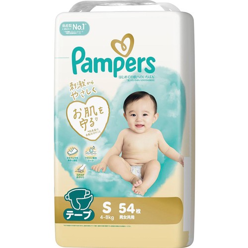 P&G パンパース はじめての肌へのいちばん テープ S 80枚 テープ Sサイズ(4-8kg)＞ パンパース オムツ はじめての肌へのいちばん