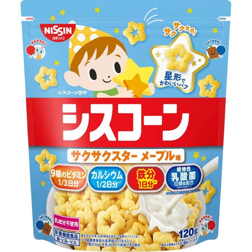 日清シスコ シスコーン サクサクスター メープル味 120g