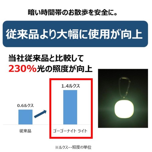 【ペット用】 アース・ペット ゴーゴーナイト ライト ペット用お散歩ライト 1個