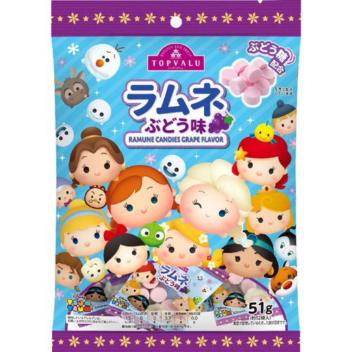 ディズニー ラムネ(ぶどう味) 51g トップバリュ