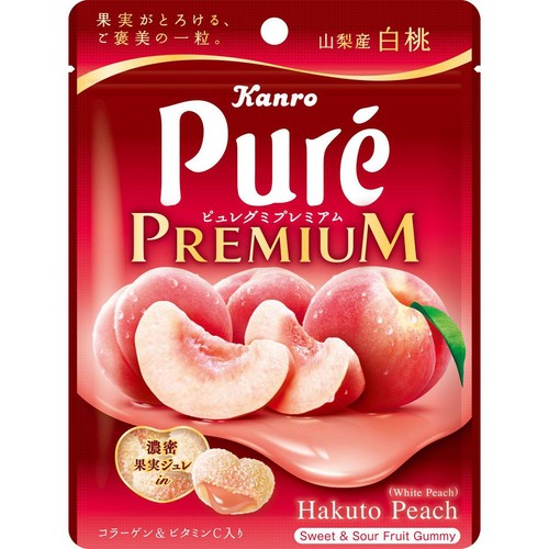 カンロ ピュレグミプレミアム山梨産白桃 54g