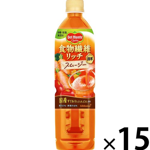 デルモンテ デルモンテ 食物繊維リッチスムージー 1ケース 800ml x 15本