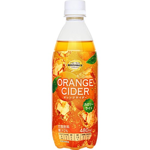 オレンジサイダー カロリーライト 480ml トップバリュベストプライス