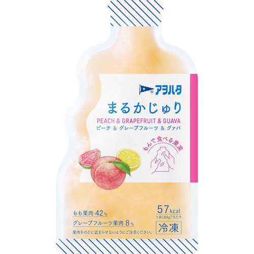 アヲハタ まるかじゅり ピーチ&グレープフルーツ&グァバ 80g Green