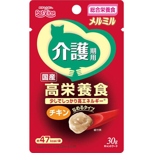 ペットライン 【国産】総合栄養食メルミル 介護期猫用 チキン 30g