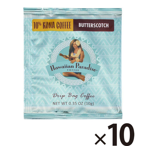 ハワイアンパラダイスコーヒー 10コナ バタースコッチ ドリップ 10g x 10個 Green Beans グリーンビーンズ by AEON