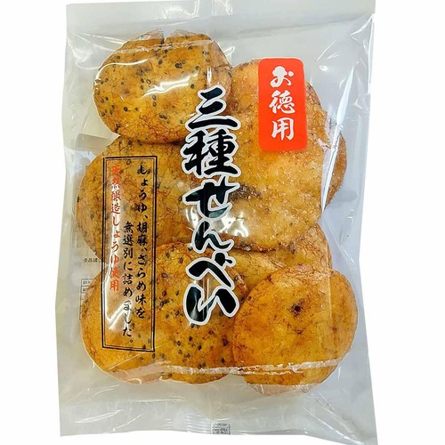 栗原園 お徳用三種せんべい 170g Green Beans | グリーンビーンズ by AEON