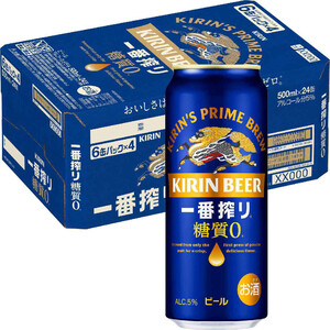 5%】 キリン 一番搾り糖質ゼロ 1ケース 500ml x 24本 Green Beans