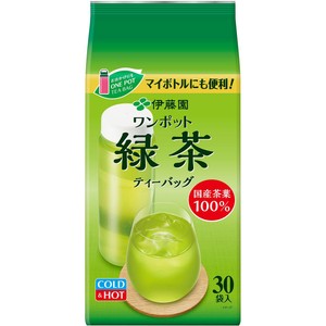 UTクリーン3袋 伊藤園 ワンポット 緑茶 エコティーバッグ 30袋入 Green Beans