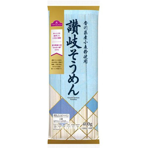 香川県産小麦粉使用 讃岐そうめん 100g x 4束 トップバリュ