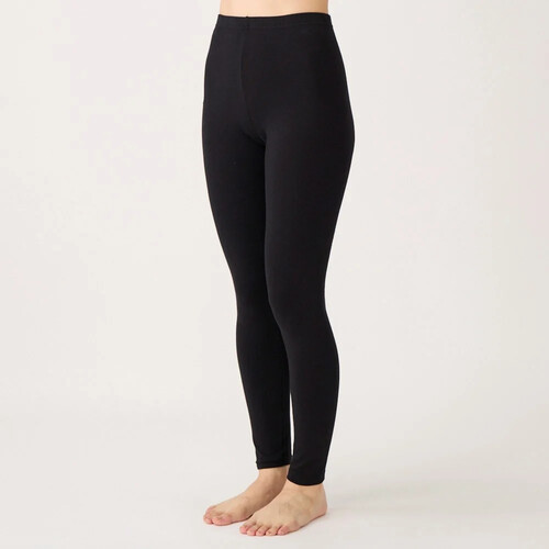 PEACE FIT WARMコットン 婦人 10分丈ボトム XL クロ トップバリュ