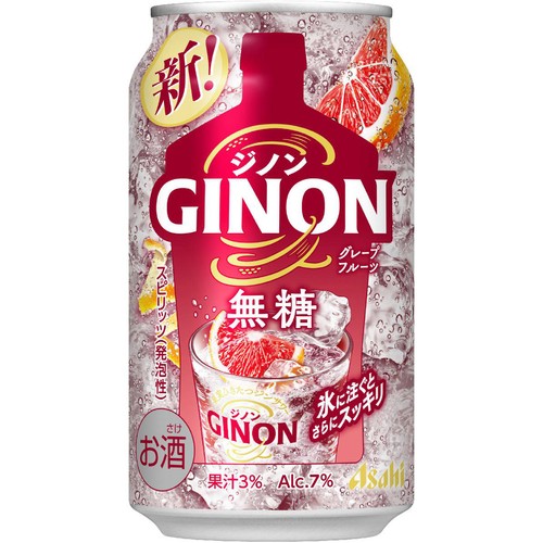【7%】 アサヒ GINON グレープフルーツ 350ml x 6本