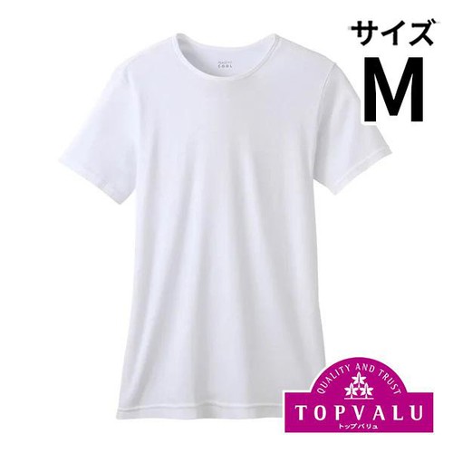 PEACE FIT(ピースフィット) COOL コットン 半袖クルーネックシャツ シロ M トップバリュ