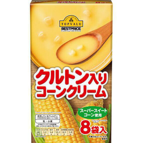 コーンクリーム　クルトン8食入 136g (17g x 8袋) トップバリュベストプライス