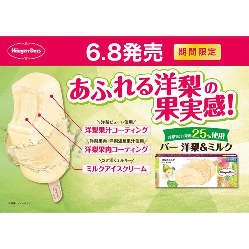 ハーゲンダッツ バー 洋梨 & ミルク 69ml