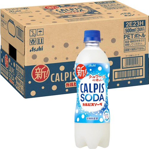 アサヒ飲料 カルピスソーダ 1ケース 500ml x 24本 Green Beans