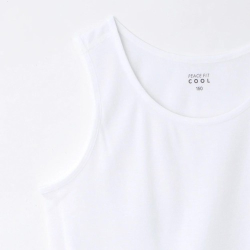 PEACE FIT(ピースフィット) COOL DRY 胸二重タンクトップ 女の子 シロ