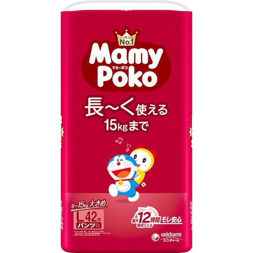 ユニ・チャーム マミーポコパンツ ドラえもん L(9～15kg) 42枚 Green