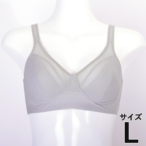 B.V.D. 涼ブラ ハーフトップ 婦人 ライトグレー L