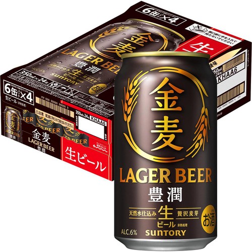 【6%】 サントリー 金麦 豊潤 1ケース 350ml x 24本