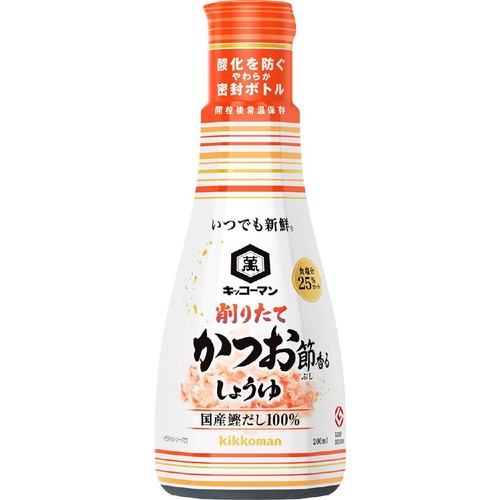 キッコーマン いつでも新鮮 削りたてかつお節香るだししょうゆ 200ml