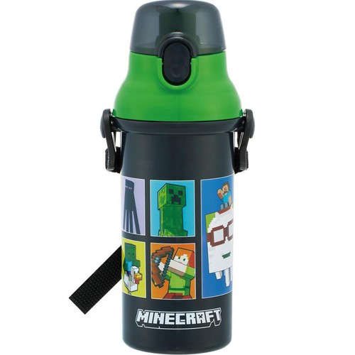 マインクラフト 直飲みプラワンタッチボトル PSB5SAN Green Beans