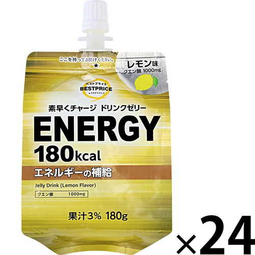 ドリンクゼリー エナジー180Kcal レモン味 1ケース 180g x 24個 トップ