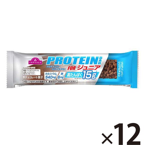 プロテインバー ジュニア 12個パック 36g x 12本 トップバリュ