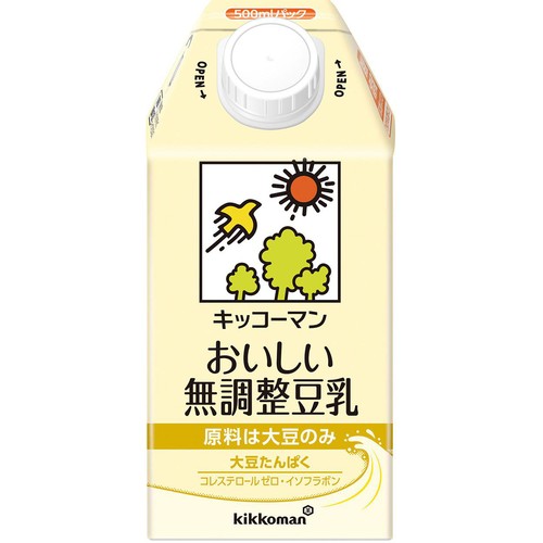 キッコーマン おいしい無調整豆乳 500ml