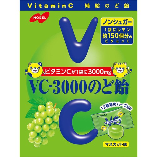 ノーベル製菓 VC3000のど飴 マスカット 90g Green Beans | グリーン