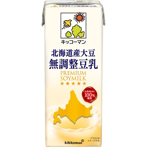 キッコ−マン 北海道産大豆 無調整豆乳 200ml