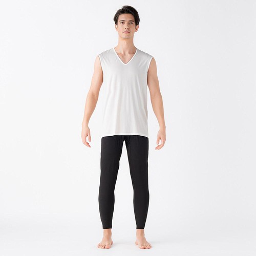 PEACE FIT(ピースフィット) COOL 接触冷感スリーブレスVネックシャツ 紳士 シロ M トップバリュ