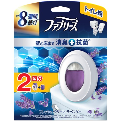 P&G ファブリーズ トイレ用 消臭剤+抗菌 フレッシュ・クリーン・ラベンダー 6.3mL x 2回分