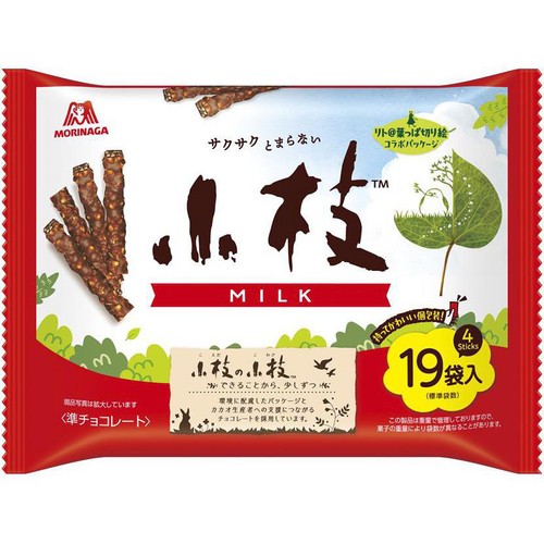 ♡小枝♡ 森永製菓 小枝 ミルク 徳用 4本 x 19袋入 Green Beans | グリーン