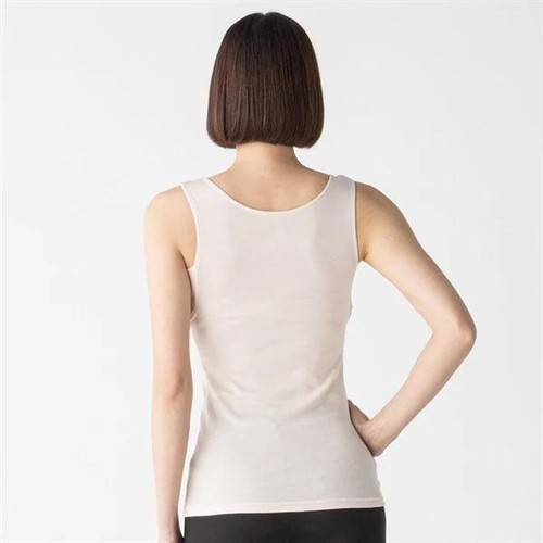 PEACE FIT(ピースフィット) COOL コットン汗取りパッド付タンクトップ 婦人 ベージュ L トップバリュ