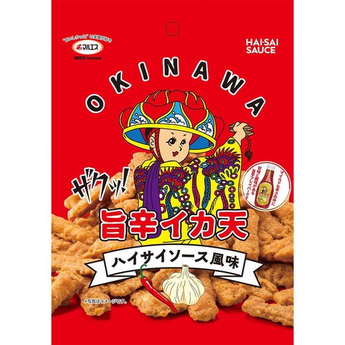 マルエス 旨辛イカ天 ハイサイソース風味 37g Green Beans | グリーン