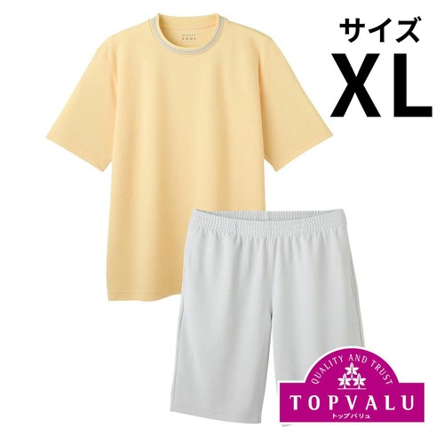 PEACE FIT(ピースフィット) COOL メッシュルームセット 紳士 ライトイエロー XL トップバリュ