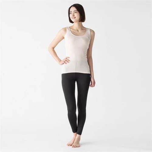 PEACE FIT(ピースフィット) COOL コットン汗取りパッド付タンクトップ 婦人 ベージュ L トップバリュ