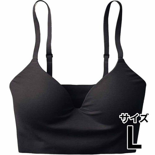 グンゼ Fitte ノンワイヤーブラジャー L ブラック