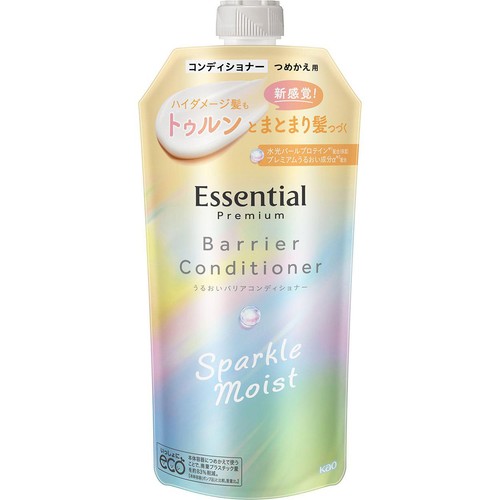 花王 エッセンシャル プレミアム うるおいバリアコンディショナー スパークルモイスト つめかえ 330ml