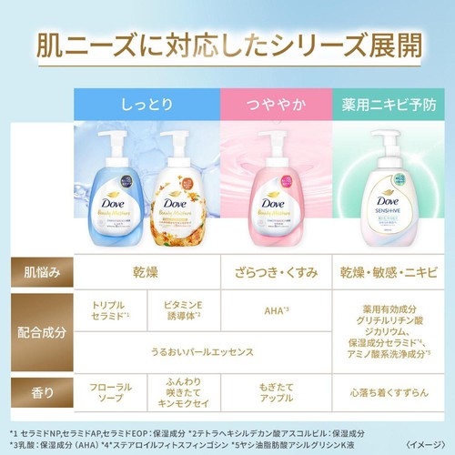 ユニリーバ ダヴ ビューティーモイスチャー 泡ボディウォッシュ つややか ポンプ 540g