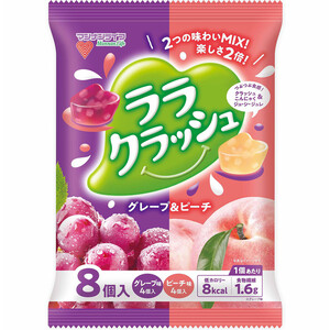 蒟蒻畑　クラッシュタイプ　グレープ　ぶどう　特保　トクホ　72個 ぶどう味｜ララクラッシュ｜商品ラインナップ｜株式会社マンナン