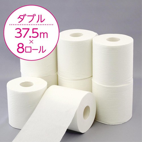 日本製紙クレシア スコッティフラワー 1.5倍長持ち トイレットロール ダブル 37.5m x 8ロール