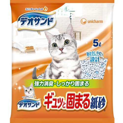 【ペット用】 ユニ・チャーム デオサンド 紙砂 5L