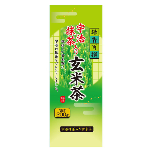 日本茶販売 緑香百撰 宇治抹茶入り玄米茶 200g