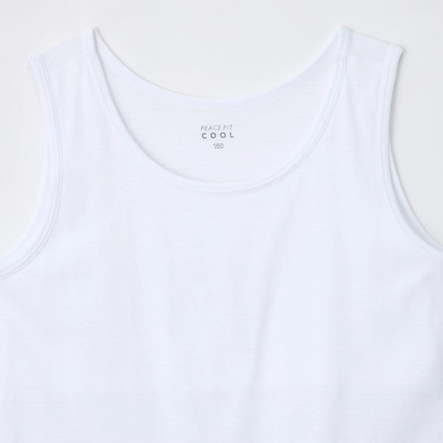 PEACE FIT(ピースフィット) COOL コットン100% 胸二重タンクトップ 女の子 クロ 140cm トップバリュ