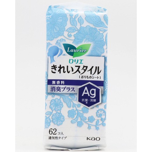 花王 ロリエ きれいスタイル おりものシート 無香料 消臭プラス 62個