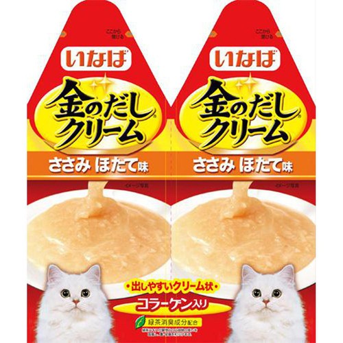 【ペット用】 いなば 金のだしクリーム ささみ ほたて味 コラーゲン入り 60g